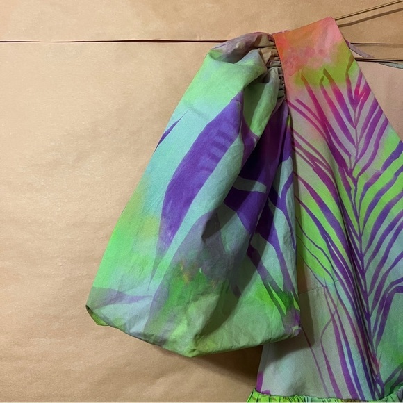 Anthropologie NWT Plenty by Tracy Reese Puff Sleeve Surplice Mini Dress Size XL - Picture 7 of 13